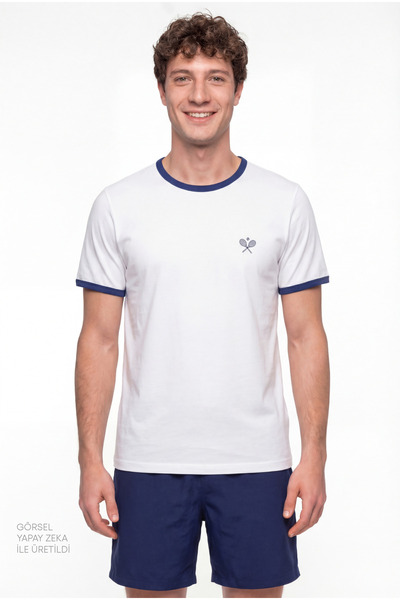 Penti Men's Colorful Court Clean Pajama Set