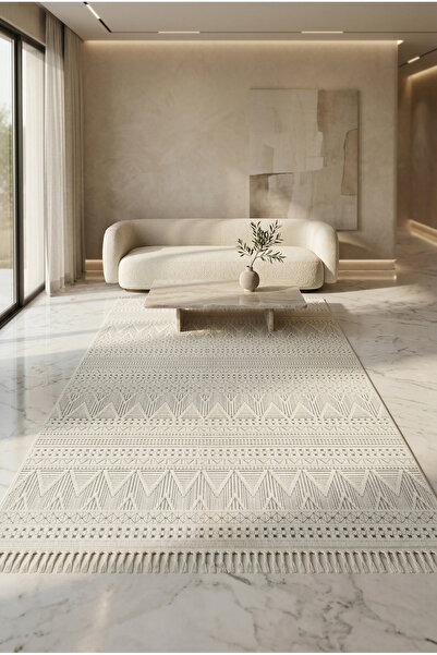 WOOLEN HOME Lavinia Koleksiyonu Modern ve Zarif Desenli Mikrofiber Halı