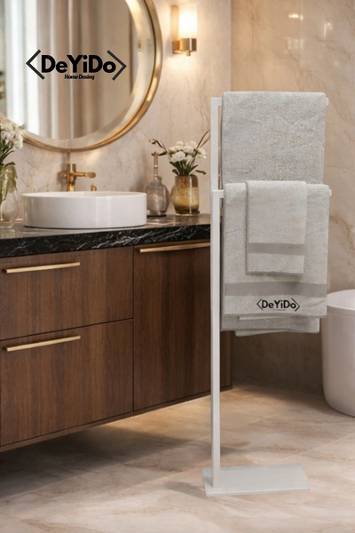 DeYiDo Kağıt Havluluk Kollu El Havluluğu Ev Banyo Düzenleyici Paslanmaz Devrilmez Yer Kaplamaz Şık Tasarım