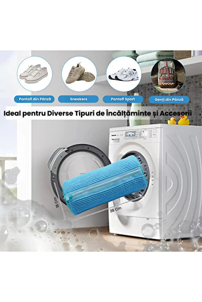 BladePRO Sac de spalat incaltaminte BladePRO, material rezistent, 39x19cm, Albastru