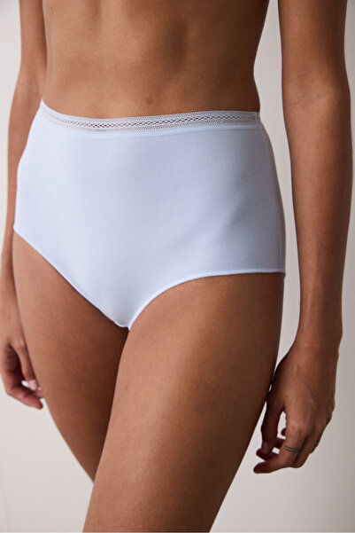 Penti Světle modré kalhotky Easy Cotton s vysokým pasem