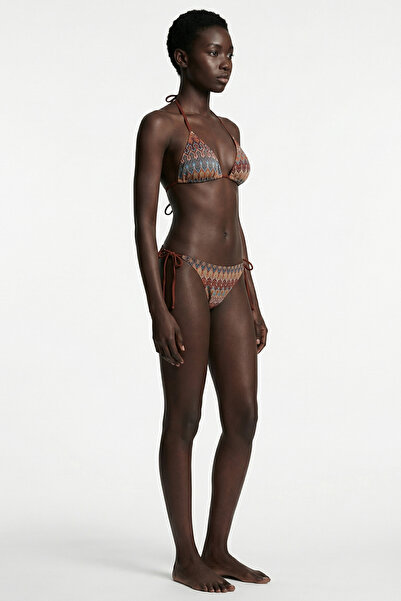 AQUELLA Colorful Knitwear Triangle Bikini Set