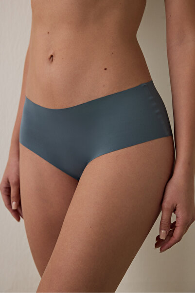 Penti Dark Gray Non-Marking Laser Cut Regular Waist Hipster Panties