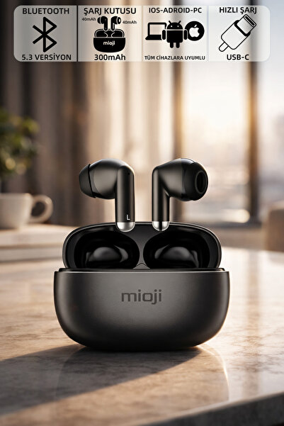 Mioji Air Buds 3 Kablosuz IOS Android PC ve Tüm Telefonlar ile Uyumlu Metal K...