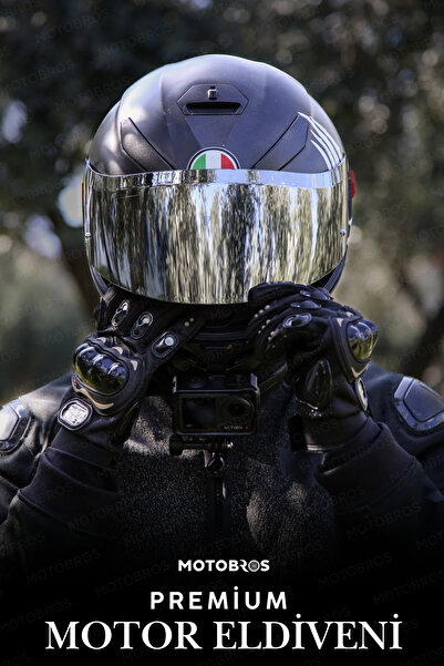 Motobros Motosiklet Eldiveni Motorcu Eldiveni Terletmez Güçlendirilmiş Korumalı Avuç içi Korumalı Dokunmatikli Kaydırmaz EN-3