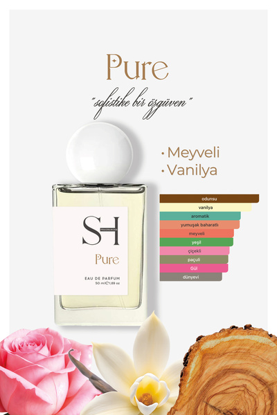 SH FRAGRANCES Pure EDP Kadın Parfüm| Meyveli | Bergamot | Meyveli-Vanilya | G...