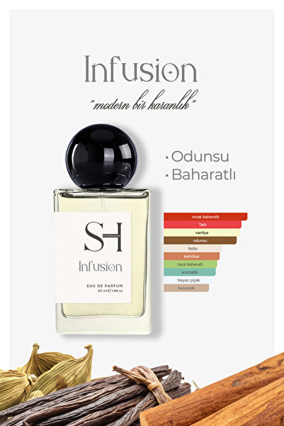 SH FRAGRANCES Infusion EDP Erkek Parfüm | Odunsu-Baharatlı | Kakule-Safran | ...