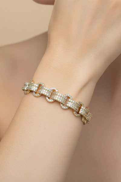 XUPING JEWELRY سوار من الزركون على شكل حبل من مجوهرات ستايل إنساي/شوبينغ