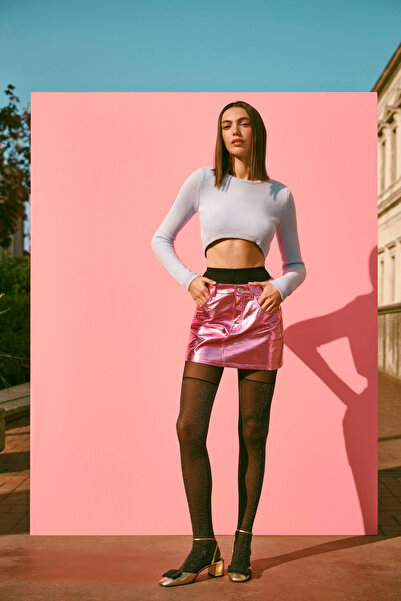 Penti Ασημί Μπότα Μαύρο Καλσόν-Pentilicious