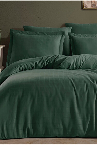 NazeninHome Καρό Σατέν 100% Βαμβακερό Σετ Παπλωματοθήκης Μονό |   Χωρίς σεντόνια