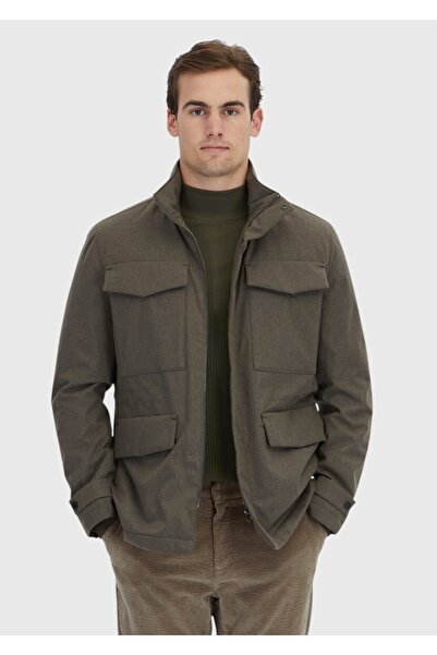 Ramsey Haki Regular Fit Micro Jel Elyaflı Spor Ceket