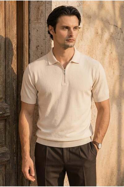 Valiberta Ανδρικό T-Shirt Linus με φερμουάρ, γιακά πόλο, κοντό μανίκι, λεπτό ...