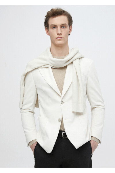 Ramsey قميص منسوج من قماش إكرو بكتف ضيق ومقاس نحيف مصنوع من القطن بنسبة 100%