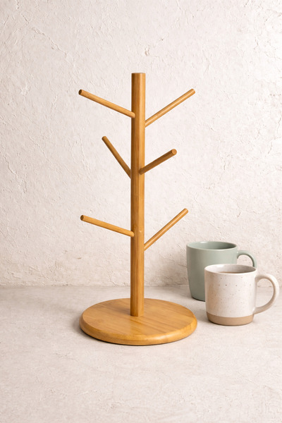 Tutku Home Bambu Fincan, Kupa Bardak Askısı