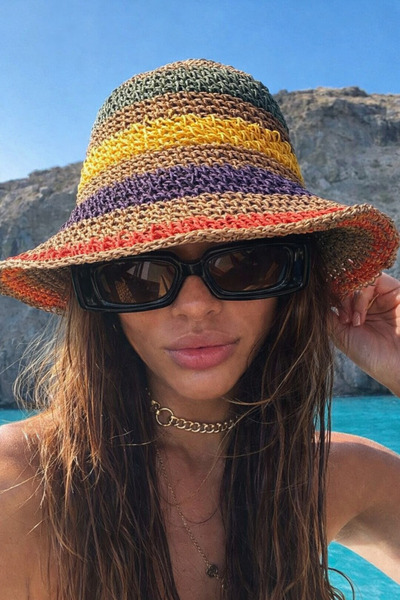 keisy Χειροποίητο Πλεκτό Ψάθινο Καπέλο Premium Bucket