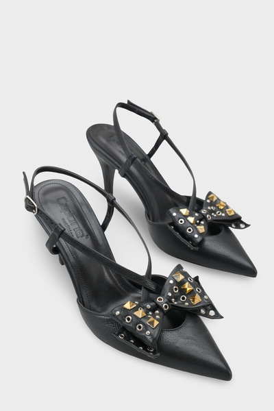 Capone Outfitters Γυναικεία παπούτσια Nancie με μεσαίο τακούνι, μεταλλικά καρ...