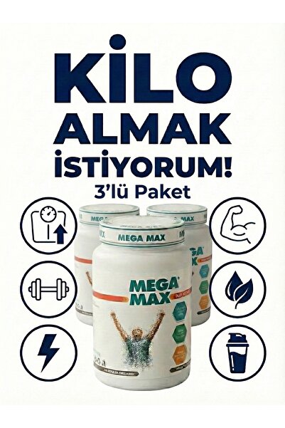 MEGA Megamax Yüksek Kalori Desteği - Karbonhidratlı Bitkisel Karışım 240g Toz...