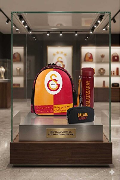 Galatasaray Lisanslı Anaokulu Çantası , Çift Gözlü Kalemlik - Lisanslı Suluk ...