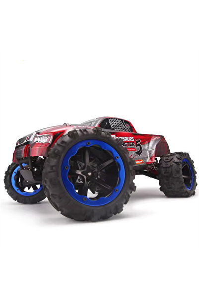 REMO 8036 1/8 Ölçek, 4WD Off Road PRO Monster Truck (Dinosaurs Master) Kırmızı Kaportalı, Fırçasız M