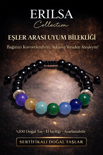 Tesbih Atölyesi Harmony Between Spouses Bracelet Natural Coral Jasper Jade Ag...