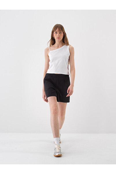 Xint Kadın Beyaz Pamuk Dokulu Regular Fit Bluz