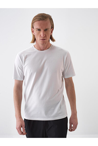 Xint Erkek Beyaz Slim Fit Pamuklu Basic Tişört
