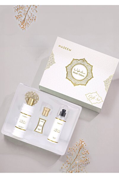 Naseem Musk Tahara Gift Set - 3pcs Set for Men and Women (Perfume, Roll-On and Body Mist)