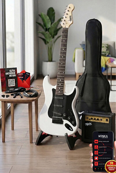 Midex Ceg-36wh 8-12 Yaş Çocuklar Için Amfili Full 3/4 36 Inç Elektro Gitar Se...
