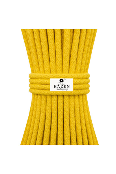 Hazen Home Kordon İp Pamuklu 6-7 mm 45-50 Metre 1 Kg İp - Sarı