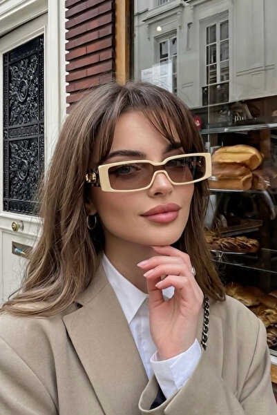 Chunky Frame Predatory Unisex Vintage Cream Leopard Ultra Light Sunglasses wi...