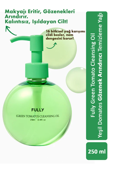 FULLY Green Tomato Cleansing Oil -Yeşil Domates Gözenek Arındırıcı Temizleme ...