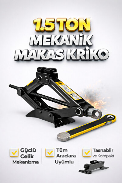 Havana 1,5 Ton Kriko Yeni Nesil Tip Cırcır Kollu Kolay Araba Oto Kriko TÜM AR...