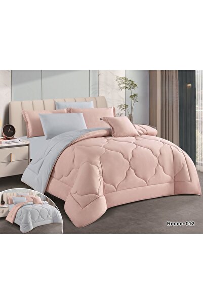 Red Rose Summer single and twin bed sheet set, 5 pieces, Cushion floral patte...