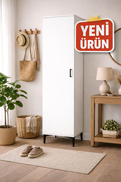 by hs se desing Casa Ayakkabılık Kiler Çok Amaçlı dolap tek kapaklı beyaz