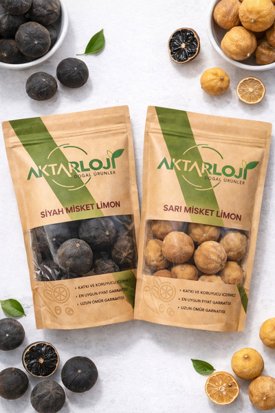 aktarloji 100 Gr Lime Seti ( 50 Gr Siyah ) ( 50 Gr Sarı ) Misket Limon Kurusu...