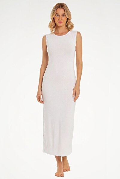 Newteam Μπαμπού Γυναικείο φόρεμα με λαιμόκοψη O και μακριά μανίκια - Πολύ απα...