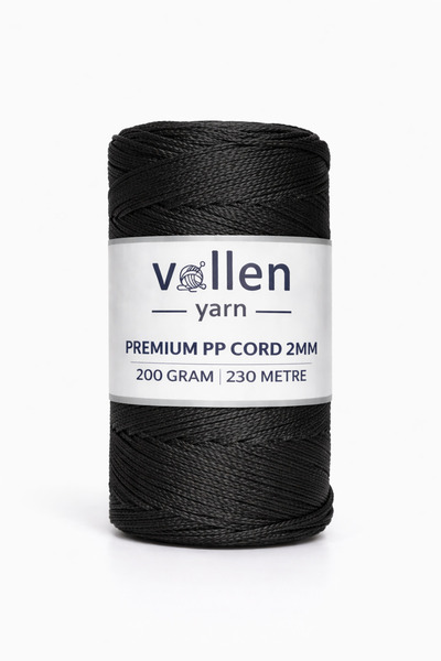 vollen yarn 200gr/230m Premium Polyester Macrame String 2mm, μακραμέ σχοινί, ...