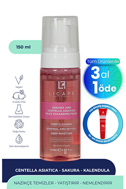 Licape Sakura Ve Centella Asitica Yüz Temizleme Köpüğü 150ml