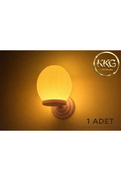 HETicaret KKG ·3D Studio | Duwals Dekoratif Led Mumlu Pilli Duvar Tipi Abajur