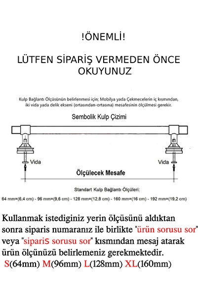 Barbarossa 224mm Hasır Kulp Kapı Dolap Vestiyer Çekmece Kulbu Hasırkulp 224mm