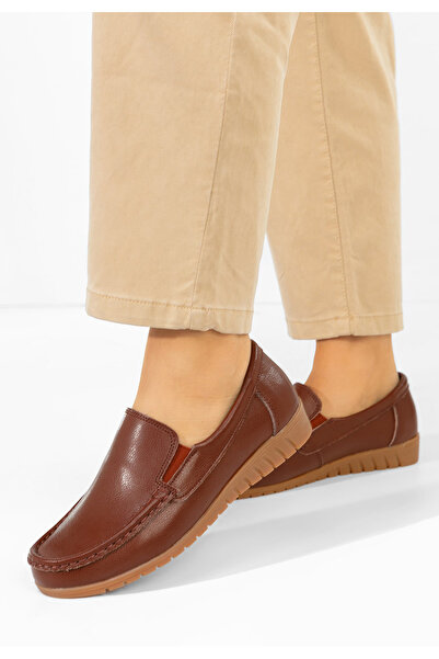 B T Shoes Mocasini dama piele Panoma maro