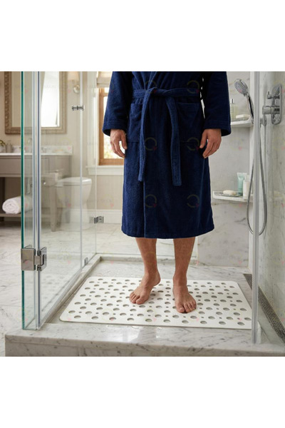 MAİN SHOP 2 τεμάχια ορθογώνια πατάκια μπάνιου και ντουζιέρας, αντιολισθητικά ...