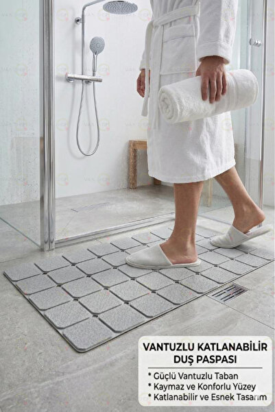 MAİN SHOP 2 τεμάχια χαλάκι μπάνιου και ντους με βεντούζες αντιολισθητικό μαλα...