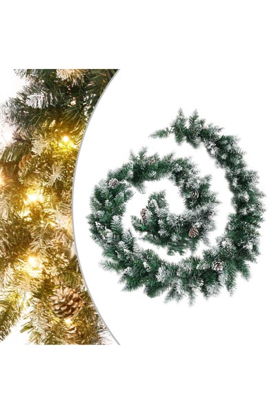 Concept Ghirlandă de Crăciun cu lumini LED, verde, 2,7 m, PVC