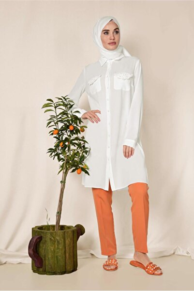 Alvina Tunic with Bead Detail and Embroidery 4215 - Pocket