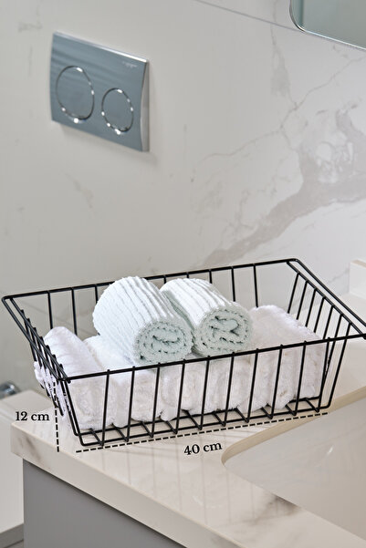 Edora Home Μαύρο Ορθογώνιο Καλάθι Οργανωτής Ντουλάπας Πολλαπλών Χρήσεων