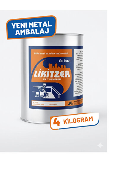 LİKİTZER Su Bazlı Likit Membran Siyah 4 KG