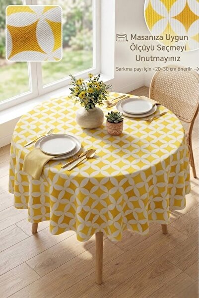 Rona Home Στρογγυλό τραπεζομάντιλο υψηλής ποιότητας, ανθεκτικό στους λεκέδες,...