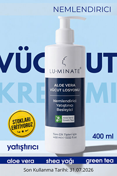 Luminate Vücut Losyonu Aloe Vera Shea Yağı Ve Çay Agacı Normal Ve Karma Ciltl...