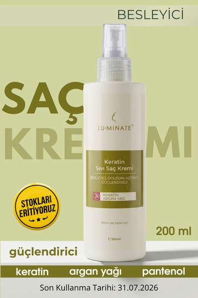 Luminate Saç Kremi Keratin Ve Argan Yağı Düzleştirici Kolay Tarama Spreyi Isı...